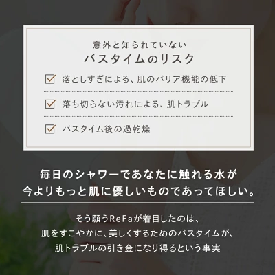 リファシャワーヘッドファインバブルUの特長