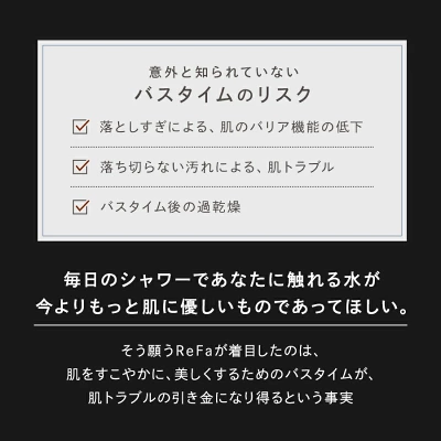 リファシャワーヘッドファインバブルピュアの特長